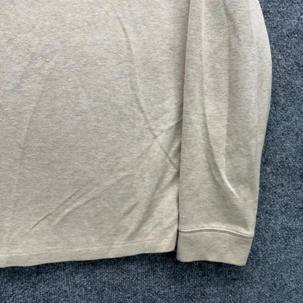 Polo Ralph Lauren Quarter Zip Pullover Mens Large Tan Long Sleeve Fleece Casual
